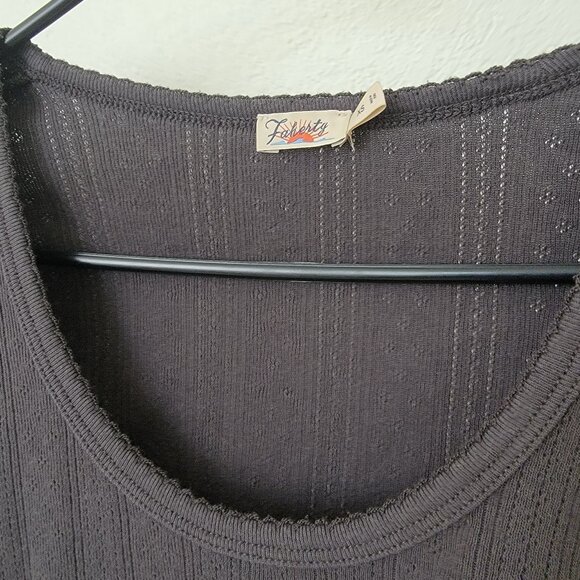 FAHERTY Pacific Pointelle Scoop Neck - Washed Black XS - Picture 9 of 12